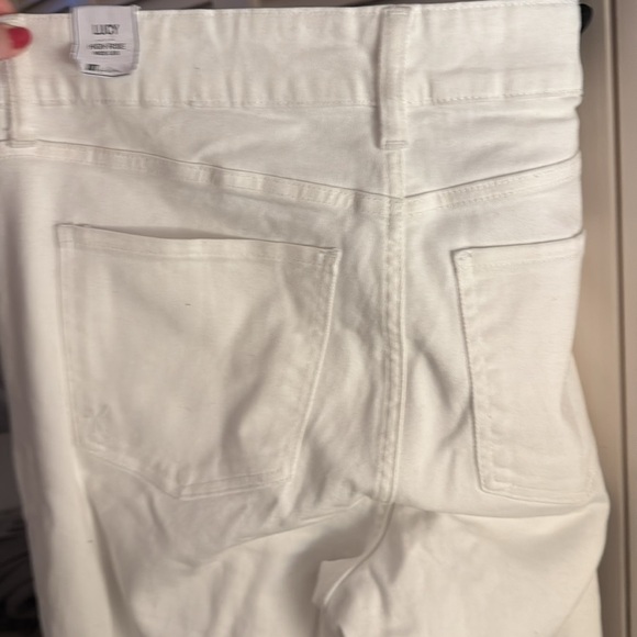 Kut from the Kloth White Denim Jeans High Rise Wide Leg Lucy Size 14W NWOT - Picture 7 of 7